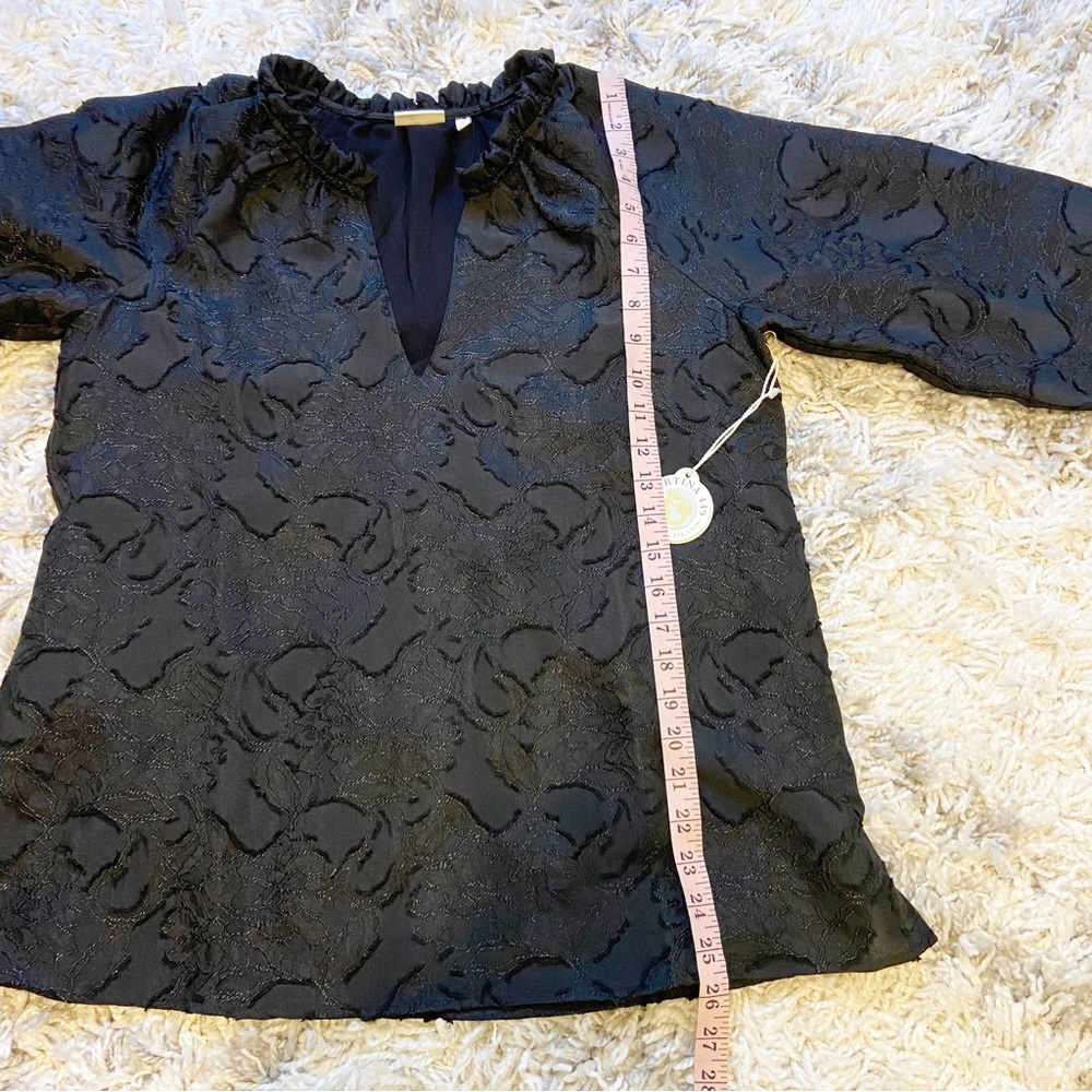 NWTs Spartina 445 | Josette Jacquard Blouse Size Medium - Picture 12 of 12